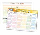 Häfft Lernplaner Block A5 mit 50 Blatt |Wochenplaner mit To-Do-Liste, Tracking, Lernpäckchen, Zielen, großem Notizfeld und mehr | klimaneutral & nachhaltig