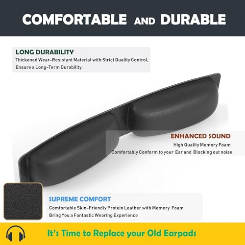 Almohadillas para auriculares y cojín para diadema KNS 8400 para auriculares KRK KNS 6400/KNS 8400, con cuero proteico y espuma viscoelástica miniatura 4