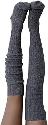 BestTas Womens Thigh High Socks, Cable Knit Over Knee Socks Long Boot Socks Stocking Leg Warmers, Long Knee High Socks for Women