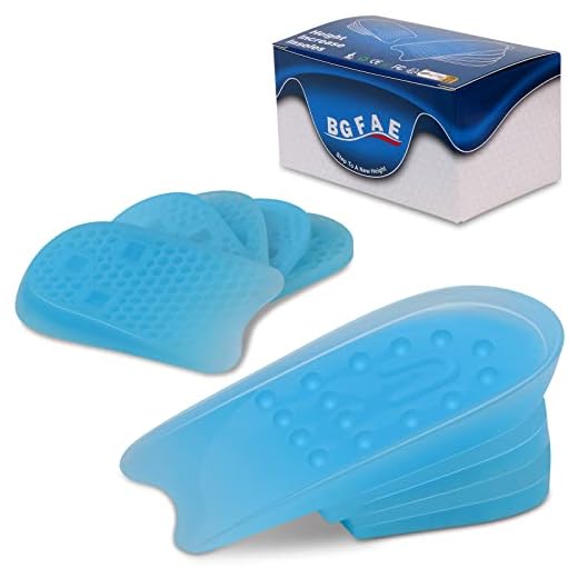 Alzas Para Zapatos Hombre de Mujer, BGFAE Invisible 5 Capas 1,2-4 cm Taloneras Silicona Fascitis Plantar Alzas, Plantillas Gel Altura Shock Ajustable Absorción Elevadoras Inserción de Calzado Azul