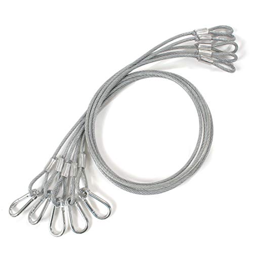 TAKASUE 5本セット 落下防止ワイヤー 転倒防止 (5mm 5本)