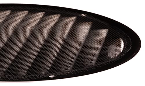 Ø 160mm Metall Schwarz Lüftungsgitter mit Insektenschutz - Gitter für Belüftung - Abluftgitter