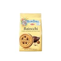 Barilla Mulino Bianco Baiocchi Biscuit Cookie with Hazelnut Chocolate Spread , 200g