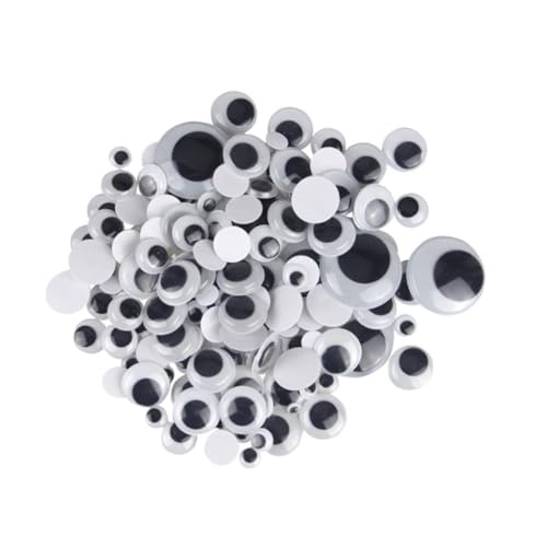 DIYEAH 200pcs Self-Adhesive Eyes Adhesive-Backed Doll Eyes Round for Crafts Easy Peel
