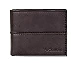 Columbia Men's RFID Security Blocking Bifold Built-in Shield Wallet Brown