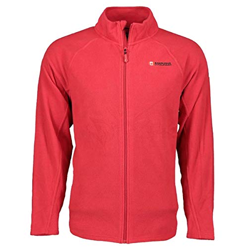 Polaire homme zippée Anapurna Tonneau WT135 veste chaude grande taille 3XL rouge à poches