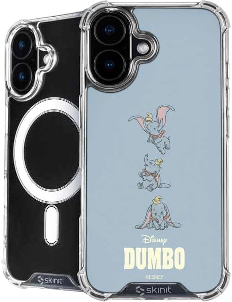 Skinit Phone Case Compatible with MagSafe iPhone 16 - Officially Licensed Disney Dumbo Vintage Pattern Design