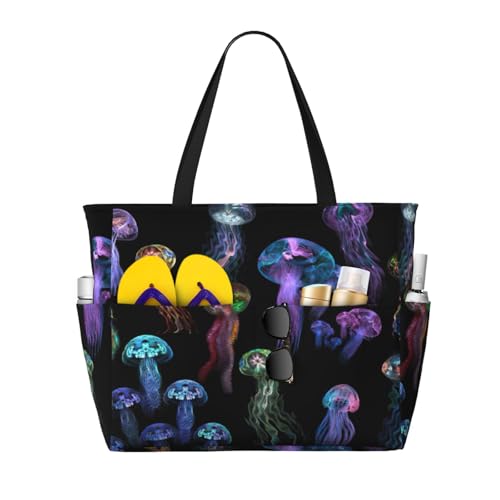 Sac fourre-tout méduse imprimée pour femme : le grand sac à bandoulière idéal pour le shopping