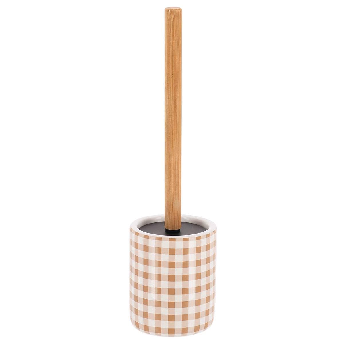 Tendance - Dolomite Toilet Brush with Bamboo Handle Vichy Style - Ochre