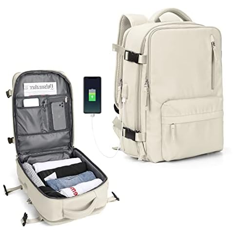Cabin Bags for Ryanair Underseat Carry-ons Bag Women, Hand Luggage Bag Men Travel Backpack Cabin Size Laptop backpack with USB Charging Port Shoes Compartment Cover
