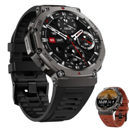 Neksong Mivrass GPS Sports Smartwatch Montre Connectée Affichage Clair Navigation Fluide Et Confortable pour Toutes Vos Activités (Noir)