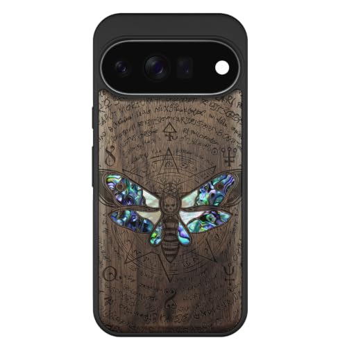 Coque Pixel 11 compatible MagSafe aimantée en bois de noyer