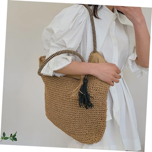 Sac cabas tressé en rotin pour vos journées d'été et sorties plage