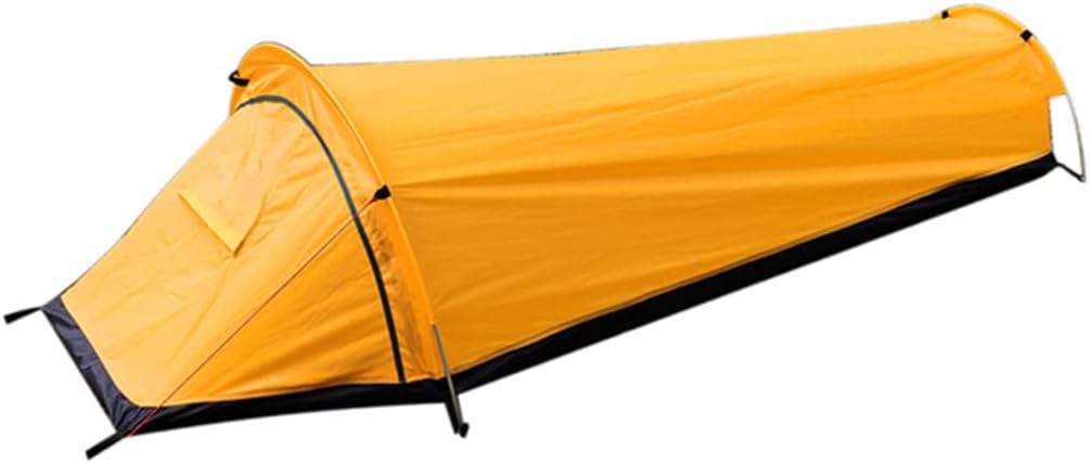 Single Person Bivy Tent 1 Man for Camping Hiking Backpacking Outdoor Survival Gear - Easy Set Up (Orange)
