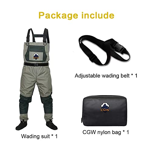 Cgw Bootfoot Fishing High Chest Waders For Men With Stockingfoot Boots Mens Womens Breathable Waterproof Wader(2Xl)… #TOP5
