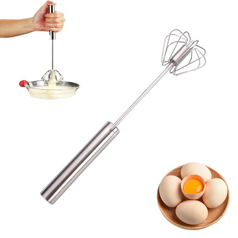 Stainless Steel Semi-Automatic Whisk, 2024 New Hand Push Semi-Aut...