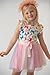 Arshiner Toddler Girl Outfits Ruffle Sleeve Pullover Tops and Belt Tutu Skirt Sets Summer Party Dresses Rainbow 6-7Y