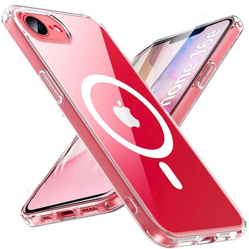 Image of REALCASE Ultra-Hybrid Back Case Cover for iPhone 16e Compatible with MagSafe | Camera Protection | Hard Crystal Clear Back | Shockproof Bumper Cover Case for iPhone 16e (PC & TPU, Transparent)