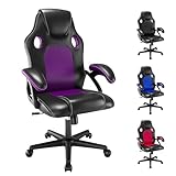 play haha Office Chair,Ergonomic High Back Seat With Breathable Mesh Insert Padded Armrests Durable Base Lumbar Support Faux Leather Surface For Gaming Home Or Office Use Gaming Chair