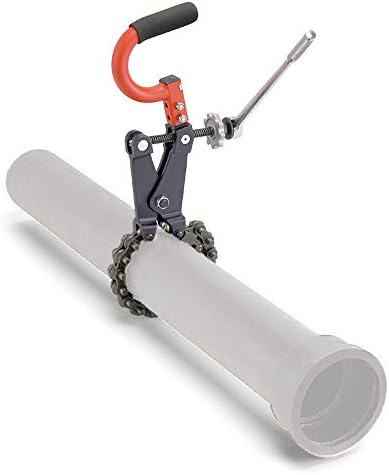 RIDGID 69982 Model 226 In-Place Soil Pipe Cutter, 1-1/2-inch to 6-inch Chain Pipe Cutter,Black/Red