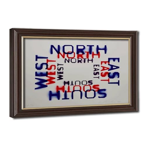 Ed Ruscha Poster All Points Impression sur Toile Décoration Murale Encombrée Cadre 20x30 cm