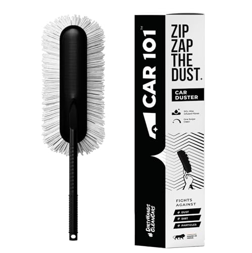 CAR101 Zip Zap Car Duster | Ceramic Wax Infused | Scratch-Free Cleaning | Easy Grip Handle