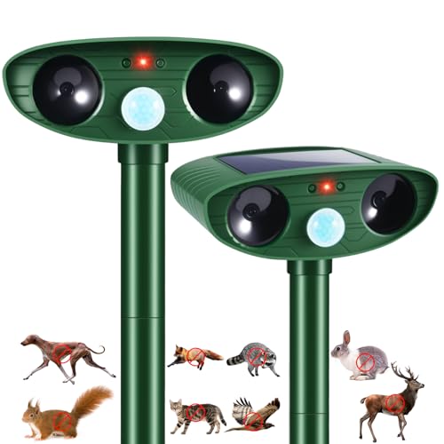 Upgraded Solar Ultrasonic Animal Repellent