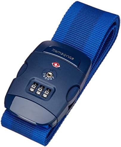 SAMSONITE Global Travel Accessories - Luggage Strap with Lock Luggage Strap, Blue (Midnight Blue), 190 Centimeters, with Integrated 3-Digit TSA Combination Lock