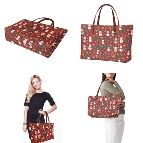 Image of Top Handle Purse for Women, Large Tote Handbag With PU Wallet Set, Gift for Mom