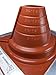 #2 (DC202REC) DEKTITE Square Base Combo Pipe Flashing Boot: RED High Temp Silicone Square Base Flexible Pipe Flashing Dektite