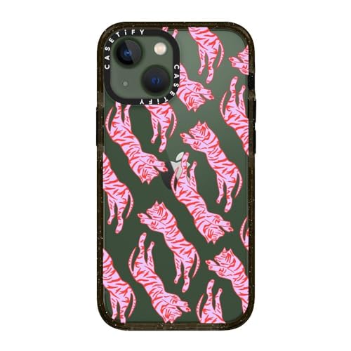 CASETiFY Impact iPhone 13 Mini Case [6.6ft Drop Protection] - Tigers by Grace Owen - Clear Black by CASETiFY - Image 3