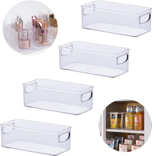Organizador Modular Clear para Gavetas, Bancadas e Armários, Plás...