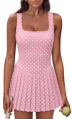 Image of NIASHOT Athletic Dress for Women with Shorts Sleeveless Womens Golf Dress