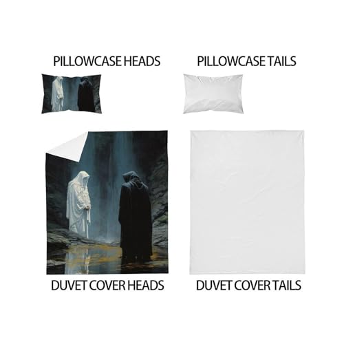 Housse de couette single anti-plis en microfibre 3D pour lit de garçon facile à laver