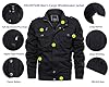 EKLENTSON Cargo Jacket for Men Cotton Windbreaker Jacket Fishing Cycling Spring Autumn Warm Coat,Black,3XL #3