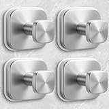 WingWider Shower Hooks for Inside Shower,Reusable Suction Cup Hooks for Glass Window,Mirror,Removable Towel Hooks for Bathroom,4 Pack(Silver)