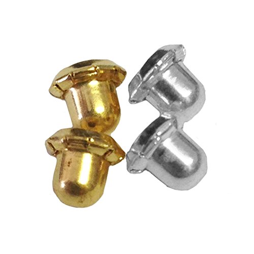Inverness Replacement Gold Plated and Stainless Steel Clutches 4 pc (1 Pair of Each Type)