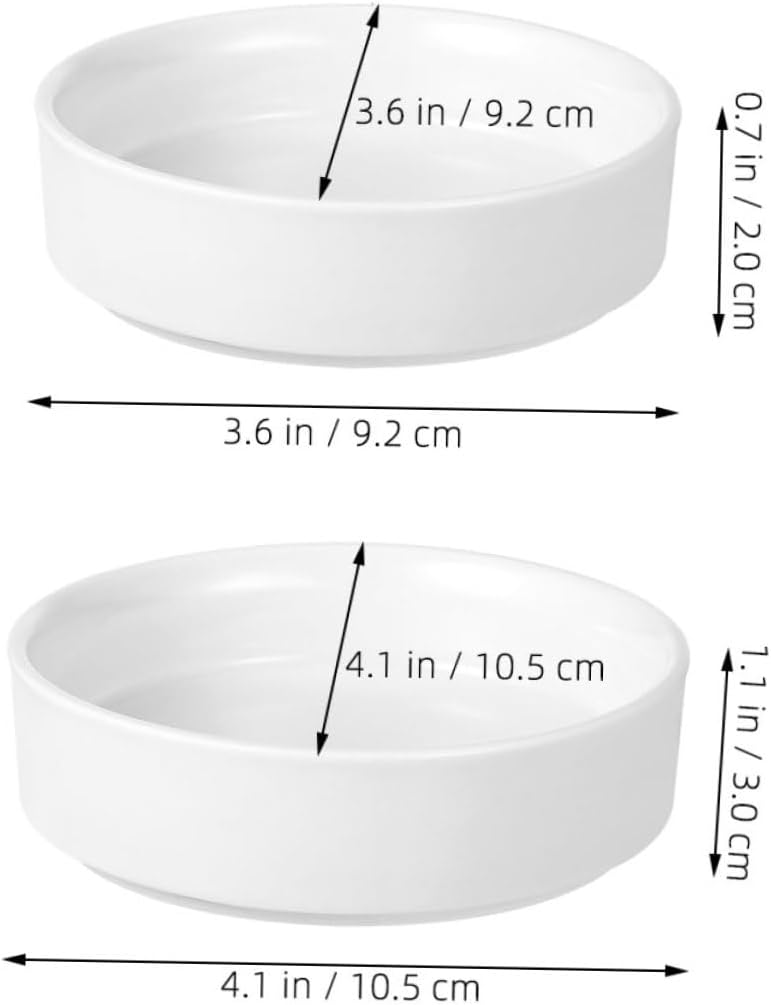 POPETPOP 3sets Indoor Plant Trays Ceramic Plant Saucers Drainage Pots for Flowers 2pcs*3