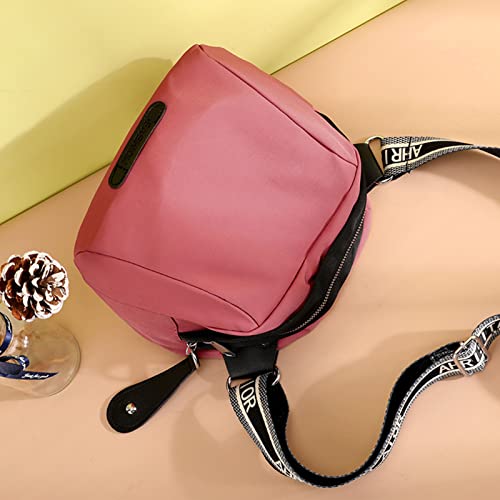 Qiccijoo Crossbody Bags for Women, Fashion Shoulder Bags with Adjustable Shoulder Strap,Women Lightweight Resistant Purse with Zipper Pocket(Pink)