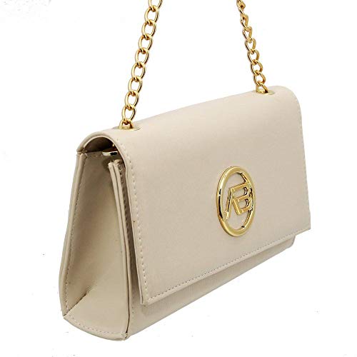 Kit Bolsa Baú com Bolsa Transversal e Carteira Feminina Amanda Brazil Creme