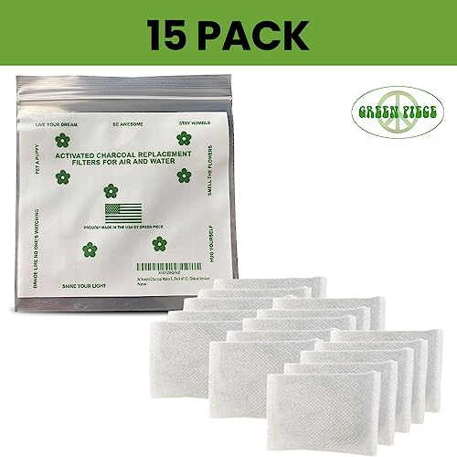Green Piece® Overstuffed - Pack of All Natural Baby Diaper Pail Deodorizer Activated Charcoal Air Purifier - Pack of 15 Double Sized Sachets (24g) - Thumbnail 2