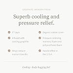 Saatva Graphite Memory Foam Mattress Topper | 3" Memory Foam Layer, Enhanced Comfort and Cooling, Queen