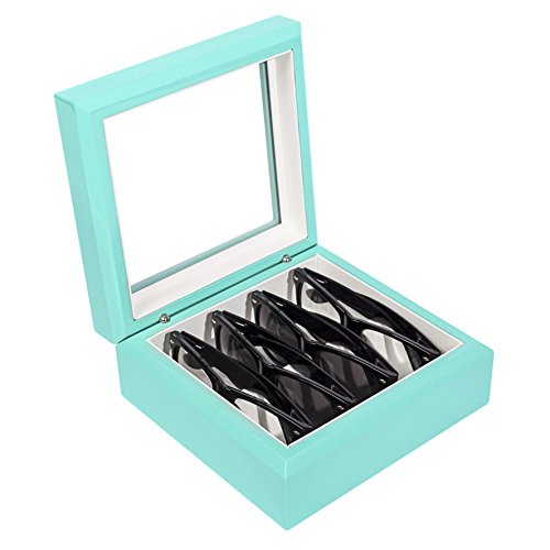 Image of OYOBox Mini Luxury Eyewear Organizer, Wood Display Box for Glasses + Sunglasses