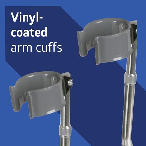 Medline Aluminum Forearm Crutches, Adult, Cuff Size 4", Pack of 2 by Medline - Image 5