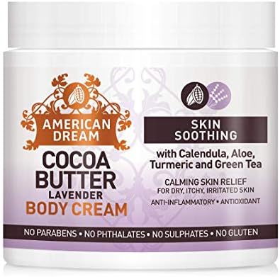 American Dream Lavender Cocoa Butter Cream Infused with Lavender, Calendula & Green Tea 16oz