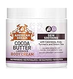 American Dream Lavender Cocoa Butter Cream Infused with Lavender, Calendula & Green Tea 16oz