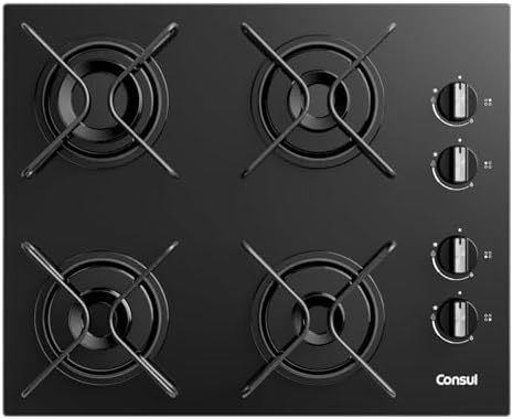 Consul Cooktop 4 Bocas a Gás Consul com Grades Estáveis e Mesa de...