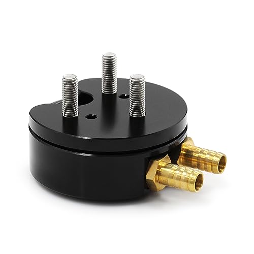 LVOUP Diesel Parts Fuel Tank Gas/Diesel Integrated Return Dual-Port Oil Pan Kit with Brass Fittings for Airdog or FASS Compatible with Cummins Duramax Powerstroke