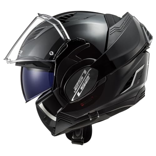 LS2 Helmets Valiant II Modular Helmet (Gloss Blackout - X-Small)