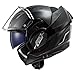 LS2 Helmets Valiant II Modular Helmet (Gloss Blackout - X-Small)
